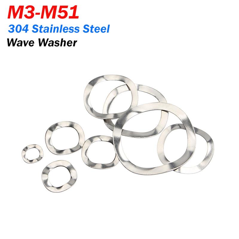 

Three Wave Crest Type Spring Washer A2 304 Stainless M3 M4 M5 M6 M8 M10 M12 M14 M16 M19 M21 M23~ M51 Crinkle Wave Spring Washer M8x13x0.3mm-30pcs