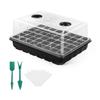 24/48 Holes Seedling Tray Kit with Adjustable Ventilation Lid Seed Starter Germination Box for Balcony Indoor Planting Transpla