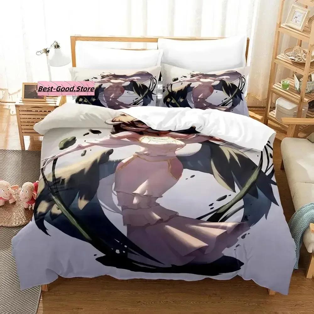 OVERLORD Bedding Set Single Twin Printed Bed Set With Pillowcase Bed Duvet Cover Soft Single Double Queen Super King Size