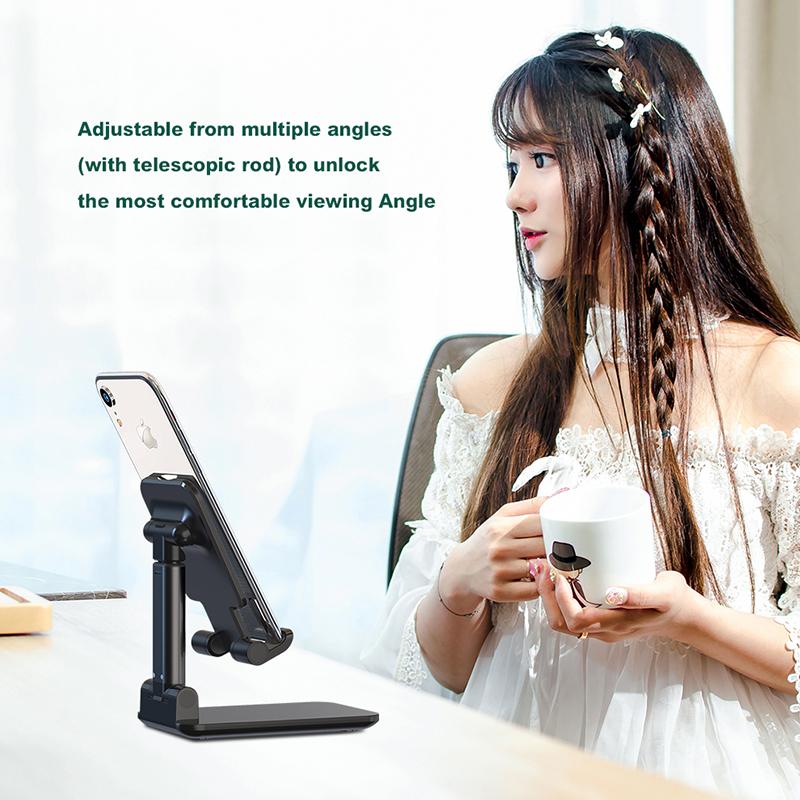 DEVIA ES054 Faltbarer Handyhalter Höhenverstellbarer Handyhalter Desktop-Dock für iPhone 16/16 Plus/16 Pro/16 Pro Max