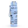 1PC Cake Coffee Doodle Sketch 750ml Color Plastic Sports Water Bottle Leakproof Flip Straw Lid Suitable for Sports Office Home Use