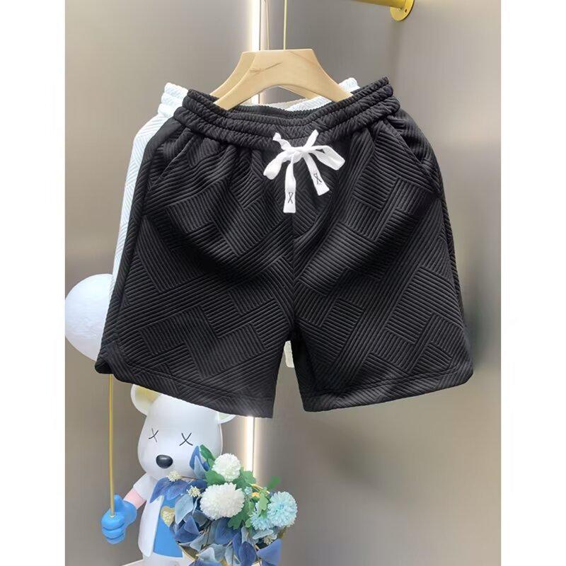 

Мужские модные белые шорты с ромбовидным узором - стильная летняя домашняя одежда Large