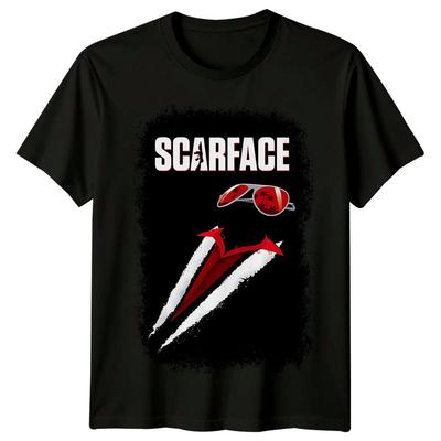 Scarface (1983) T-shirt Ispirata al Poster del Film Retro Anni '80 Unisex