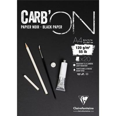 Clairefontaine A4 Black Paper Pad Cf975039 CARB'ON