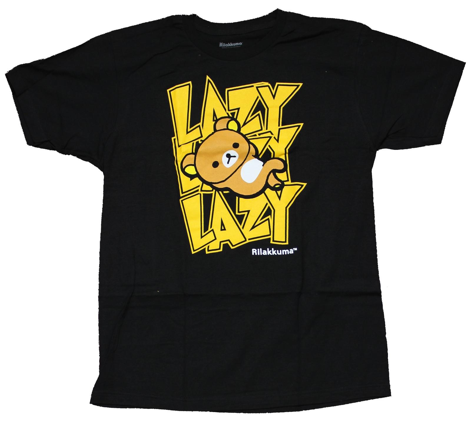 Rilakkuma New Adult T-Shirt - Lazy Name Dop Relaxed Bear Image S