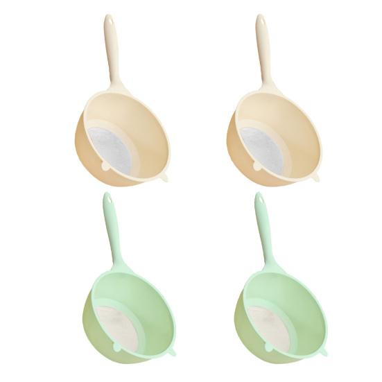 2Pcs Rice Strainer Spoon Fine Mesh Colander for Washing Rice Draining Vegetables Filtering Tea Leaves BPA-Free Plastic Essential Kitchen Tool for