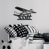 Custom Metal Wall Art Plane Outline Home Office Decoration Christmas Halloween Party Ornament