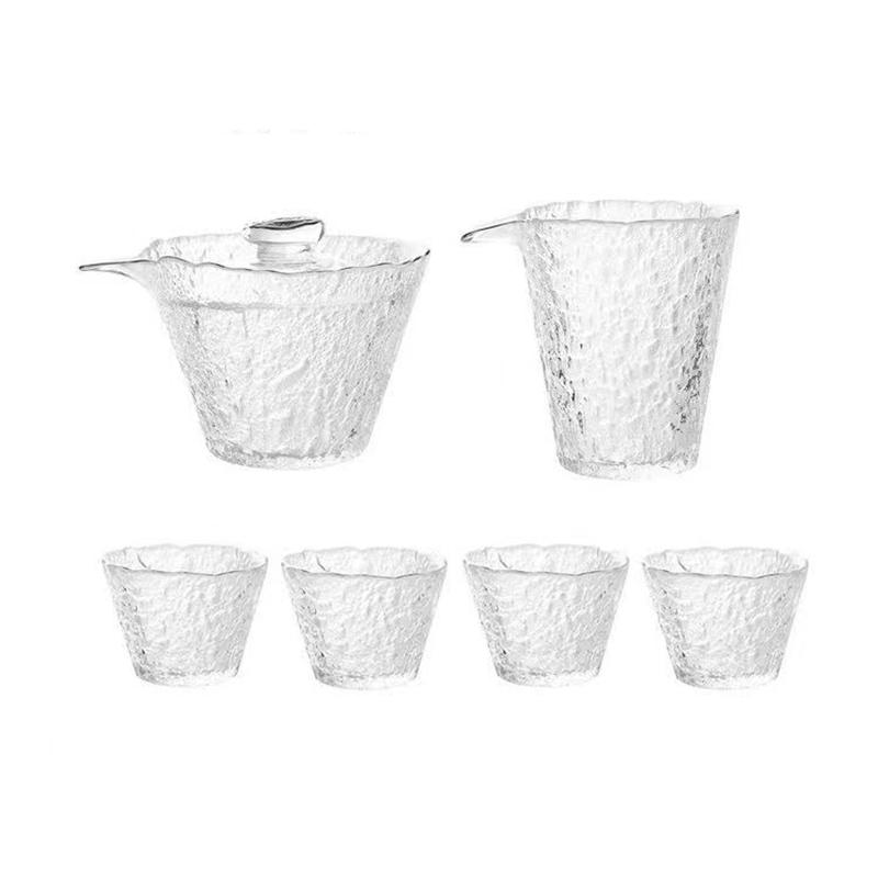 Vysoce kvalitní kladivový skleněný čajový set, japonská konvice, čínský kung-fu čajový obřad, hrnky na kávu, skleněný hrnek, gaiwan čajové nádobí