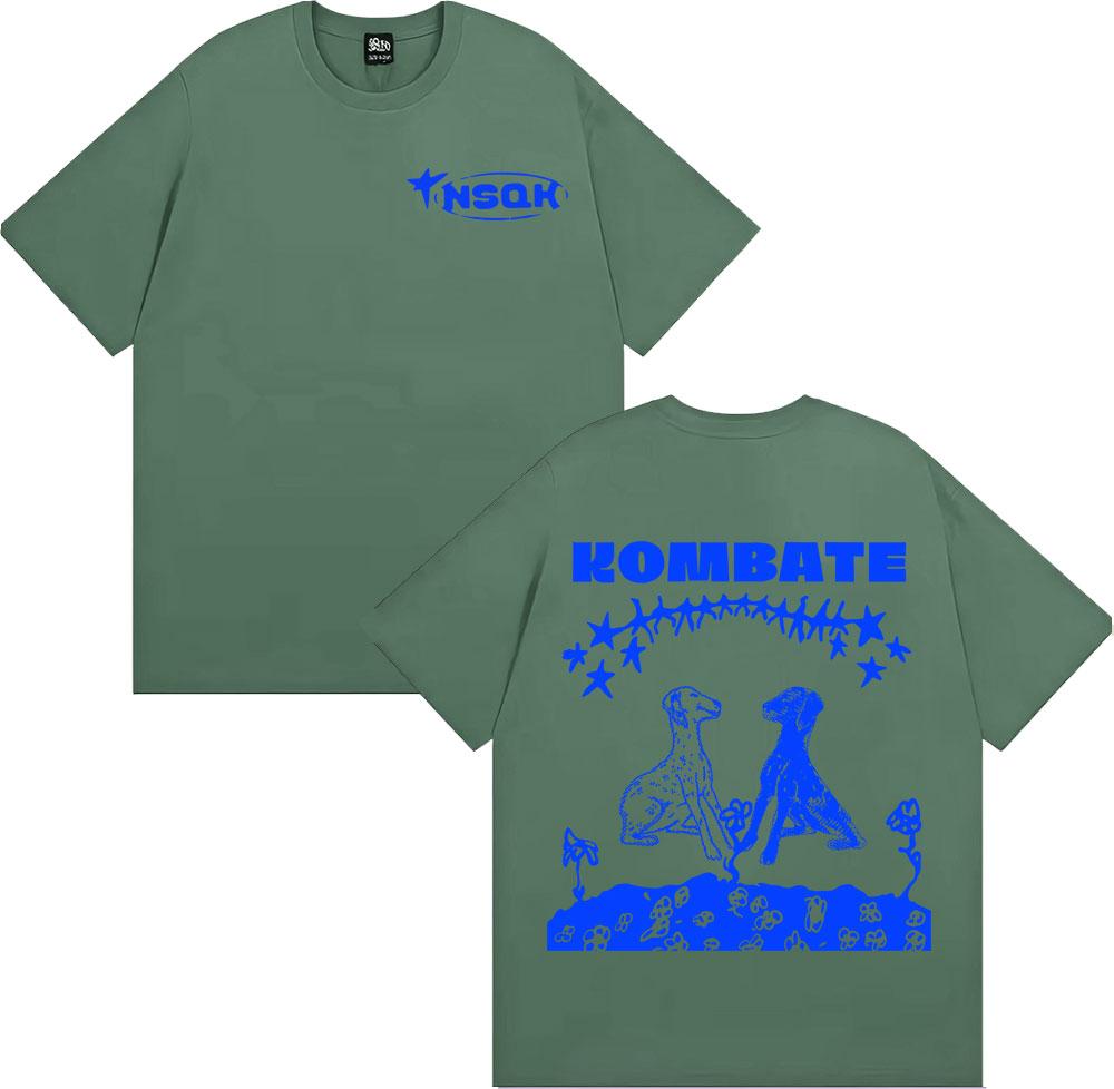 

Rapper Nsqk Kombate Album Merch Tshirts Men Clothing Fashion Gothic High Street T Shirt Man Cotton Comfort Short Sleeve Tshirt 3XL