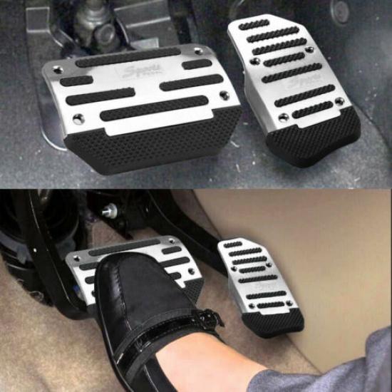 

Silver Non-Slip Automatic Gas Brake Foot Pedal Pad Cover Car Accessories Parts A