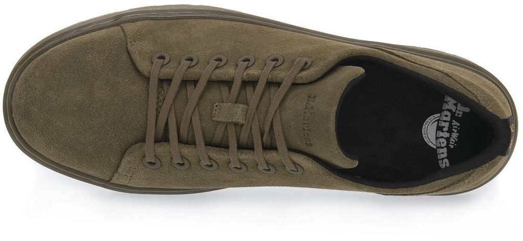 Dr. Martens 6 Eye Shoe Boots DMS Olive E H Suede Boots