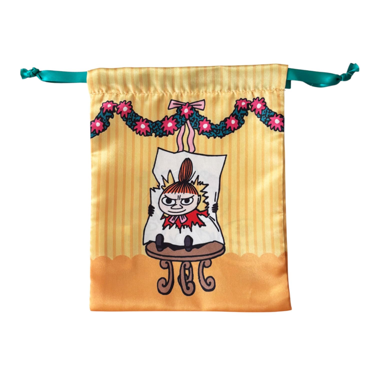 

Small Planet Moomin Ribbon Drawstring Bag Little My Wreath