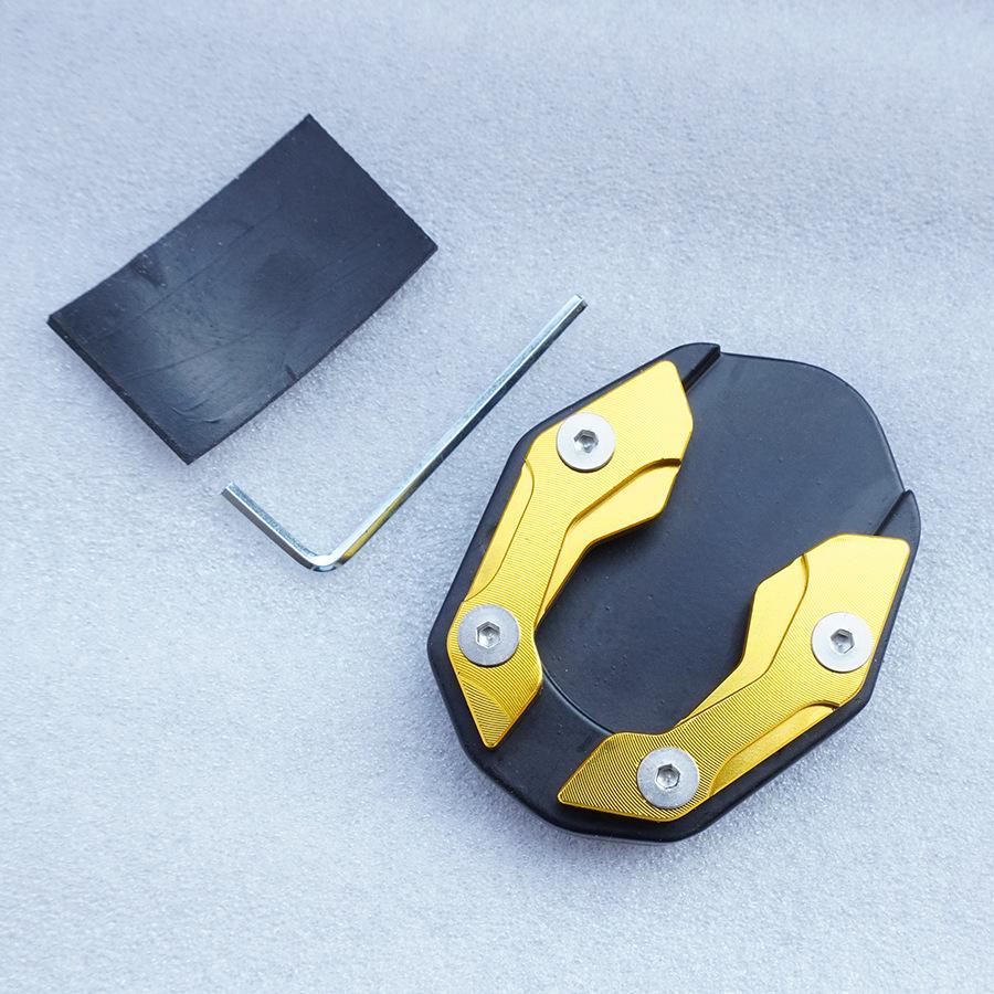 1Stk Geeignet für Motorradmodifikation Aluminiumlegierung Seitenständer Fußstütze Vergrößerte Basis Stativ Verbreitertes Rutschfestes Pad