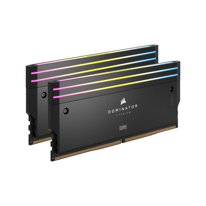 Paměť RAM - CORSAIR - Dominator Titanium RGB DDR5 - 64GB 2x32GB DIMM - 6600MT/s - Intel XMP 3.0 - 1.40V - Černá