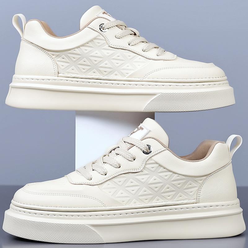 Spring and Autumn new men's shoes fashion Korean version versatile cowhide breathable casual sports shoes men's board shoes