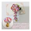 Harukita Hair Clip with Bell, Tsumami Zaiku Flower, Purple Floral Design, Fabric, Pearl Accent, Easy Snap-on for Kimono, Yukata, Graduation