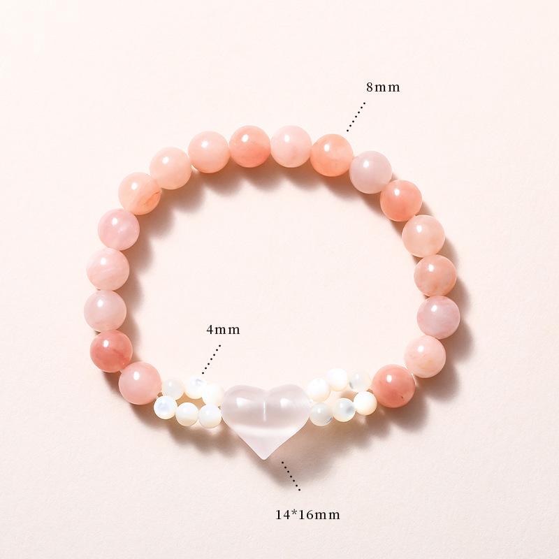 Aquamarine & White Crystal Beaded Bracelet: Fairy Summer Style for Girls, Sweet & Simple Fashion Hand Jewelry with a High-End Feel