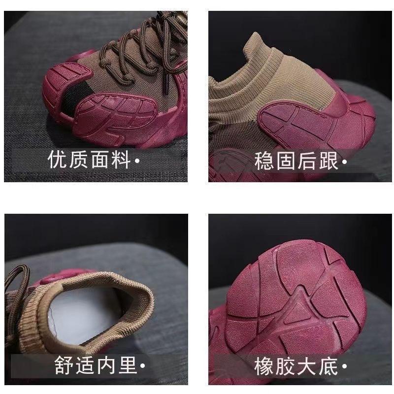 Internet celebrity popular socks genuine sports shoes 2025 new summer dad lightweight fly-woven elastic breathable lazy shoes