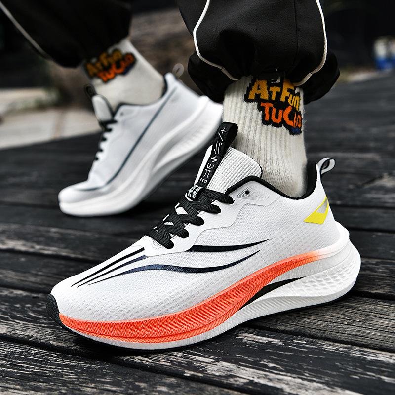 2026 summer new carbon plate racing training running shoes breathable shock absorption rebound professional marathon sports shoes