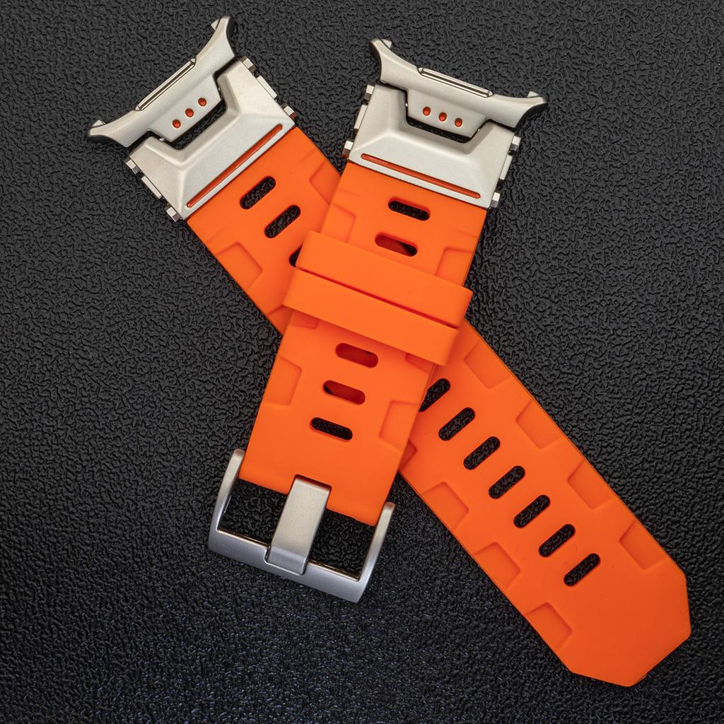 Soft Silicone Loop Strap for Samsung Galaxy Watch Ultra 47mm Luxury Men Sports Band Galaxy Ultra 2025 No Gap Curved End Bracelet