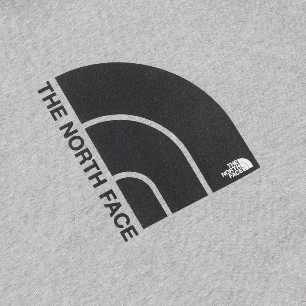 The North Face Nm5pq50j White Label Dome Logo Hoodie Pullover Melange Grey