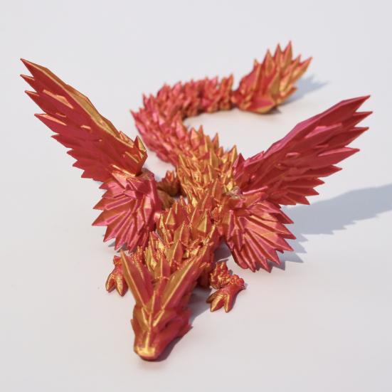 Yousheng 3D Printed Dragon Egg Figurine Movable Joints Flying Dragon Figure Fidget Toy Dragon Egg with Articulated Dragon Inside Decoration Ornament