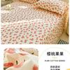 100% Cotton Single Bed Sheet Set Lightweight Breathable Student Dorm Bedding With Pillowcase Stripe