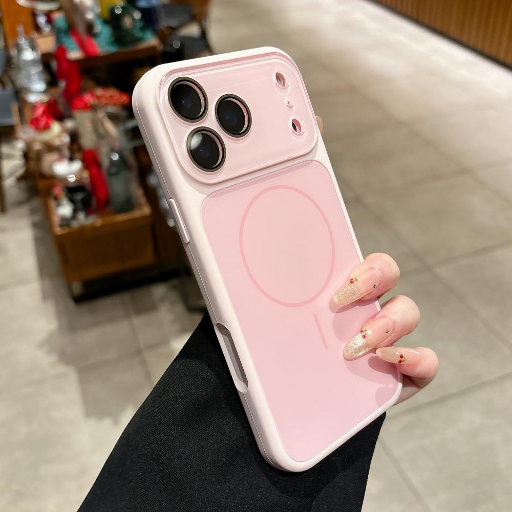Matte for Magsafe Camera Film Case for iPhone 15 16 Pro Max 13 14 Instantly Change To 17 Pro Max Liquid Silicone Cover