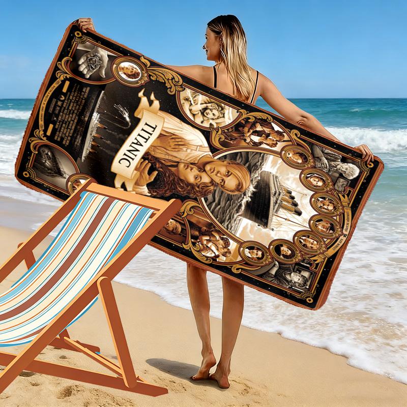 Love Tragedy Titanic beach towel Outdoor camping soft quick-drying swim towel swim Outdoor pool towel beach Travel and vacation towels