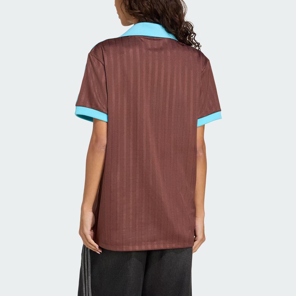 Adidas Originály SS25 Fotbalem inspirované Volné Pohodlné Módní Fotbalové Tričko s Krátkým Rukávem Dámské topy JY3542