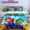 3pcs Super Mario pattern bedding set duvet cover set includes duvet cover &pillowcases, perfect all season bedroom decoration & gift