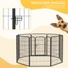 8 Panels Heavy Duty Puppy Playpen, for Large, Medium Dogs, Indoor and Outdoor Use - Black