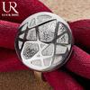925 Sterling Silver Round Interwoven Ring Fashionable Wedding Jewelry