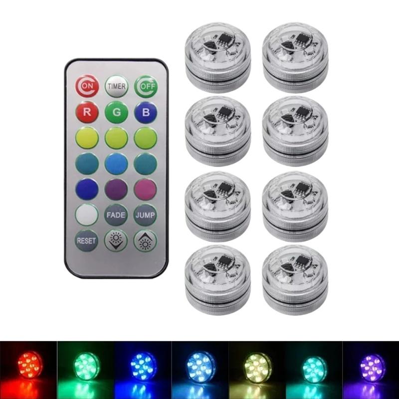 Wireless Adhesive LED Car Interior Ambient Light Remote Control Decor Auto Roof Foot Atmosphere Lamp Bicycle Tail Light