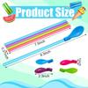 1000Pcs Snow Cone Spoon Straws 9.3 Inch Detachable Reusable Long Milkshake Straws for Drinking Ice Cream Coffee Kitchen Stirring