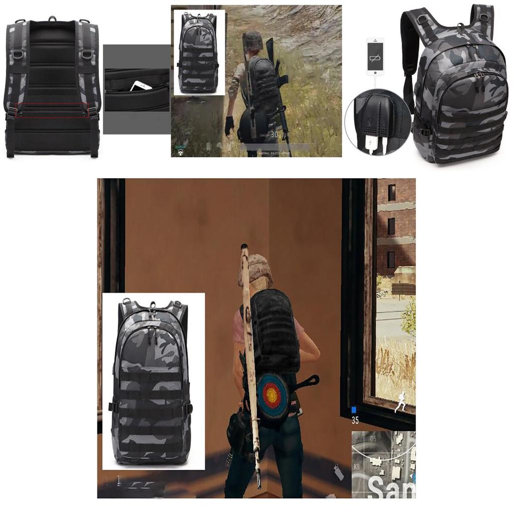 Pubg New Playerunknowns Battlegrounds Level 3 Backpack With Usb Charger Port