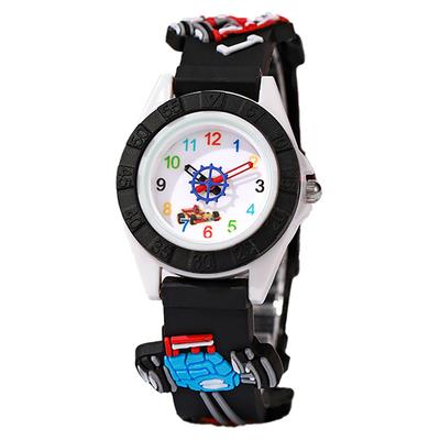 Orologi per bambini Orologio al quarzo Cool Cartoon Robot Moda Sportivo Silicone Nero Ragazzi Ragazze Regalo Orologio da polso