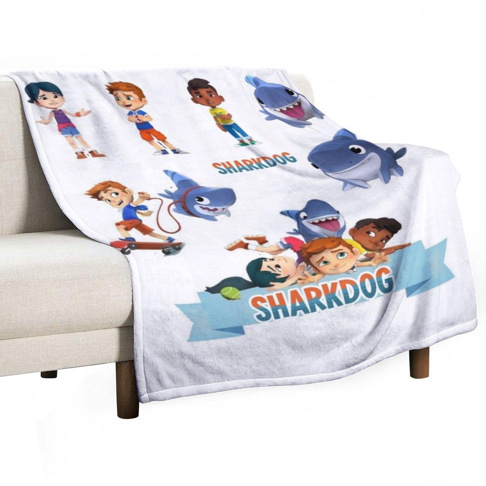 

sharkdog pack Throw Blanket Loose manga Luxury St Decorative Sofas Blankets 30x40in