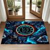 Chelsea FC Design Crystal Velvet Rug Soft Decorative Mat for Bedroom Entrance