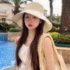 Splicing big eaves sun protection hat women's summer face covering shawl bucket hat outdoor UV protection sun hat