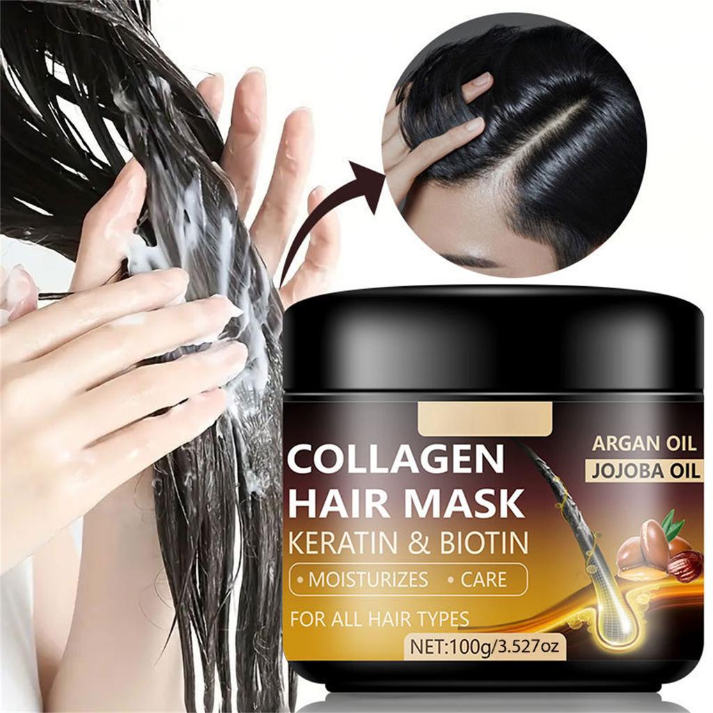 Masque au collagène sans évaporation Nourrit et hydrate les cheveux Répare les cheveux secs Hydrate les cheveux en profondeur