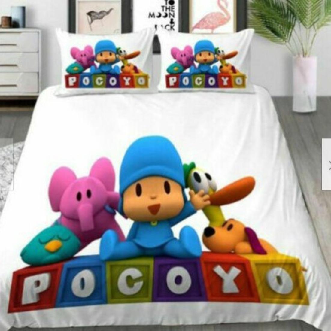 

Comforter Animation Pocoyos Anime Yoyo Bedding Set Adult Boy Girl Bedroom Decoration Children Gift Single Double Comforter (quilt)-EU Single(135*200cm)3pcs