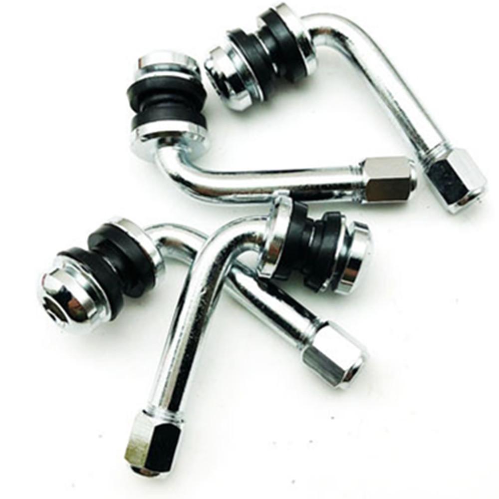 4x 1.8'/ 2.4' 45mm/60mm/70mm TPMS Chrome Tire Tyre Valve Stems 90 Degree Angle 2/3 Piece Wheels Fit HRE Forgiato Volk PVR Valve Stems 1
