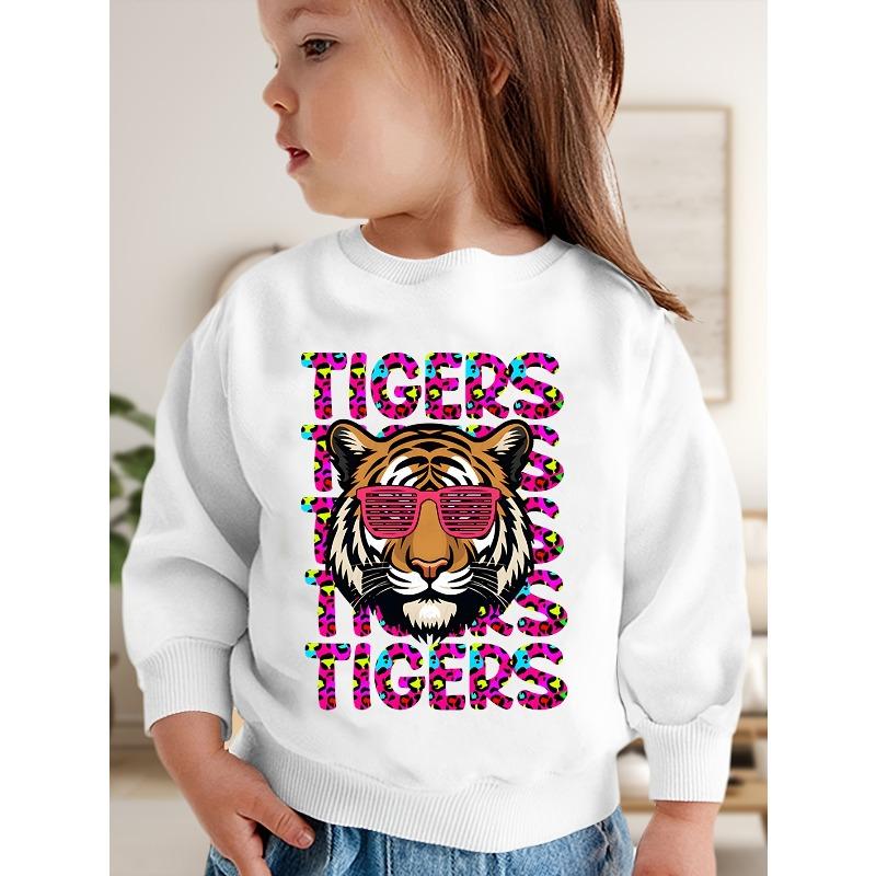 Sweatshirt for Featuring a Leopard And Tiger Print 110 белый