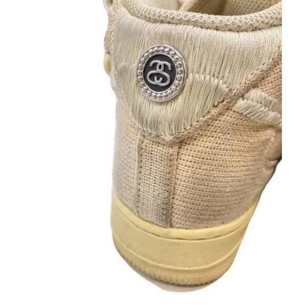 Used Air Force 1 Mid Fossil Stone