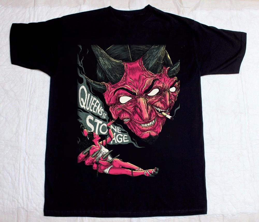 Seltenes Queens of the Stone Age Band Tour Geschenk für Fans Schwarz S-2345XL T-Shirt GC114
