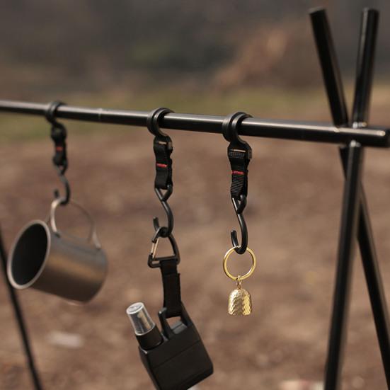 Solid Brass Bear Bell Hiking Gear Clear Loud Sound Lightweight Portable Emergency Hanging Bell Camping Accessories