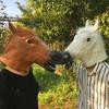 Máscara de Cabeza de Caballo de Halloween Máscara de Animal de Látex Accesorios para Baile de Máscaras Máscara de Cosplay Cabeza de Caballo Teatro Broma Decoración de Halloween