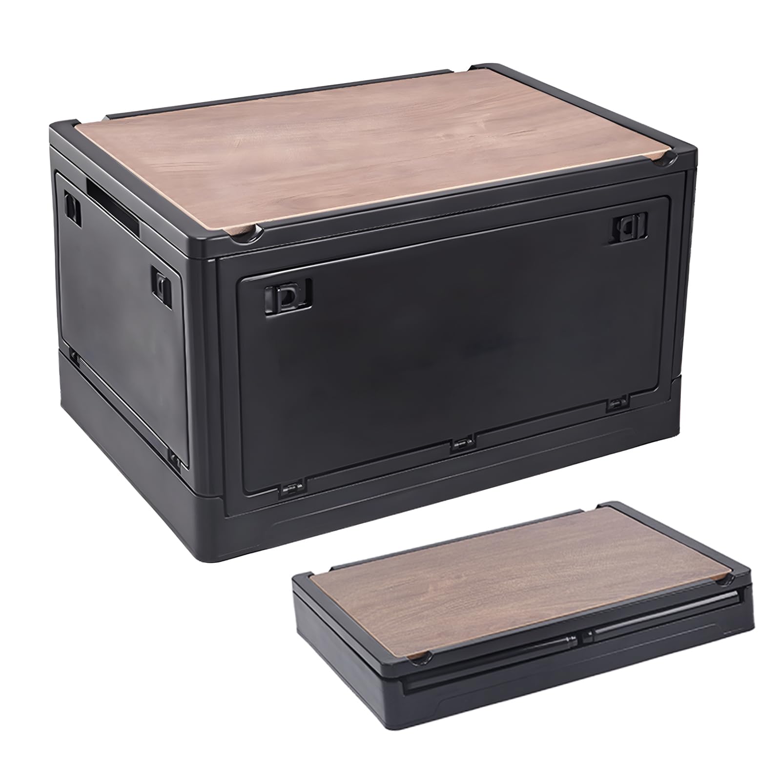 

RULAYMAN Foldable Storage Box, 25L, with Lid, Outdoor Table, Stackable, Eco-Friendly Recycled Materials, All-Side Access, Large Capacity Storage for C