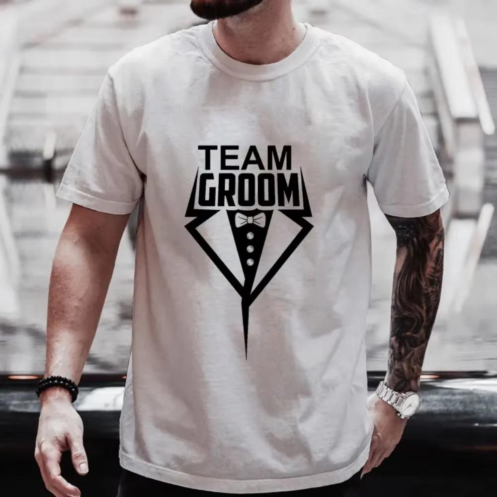2024 Team Groom Squad Tees Fashion Graphic Single Farewell Party T-shirt Future Wedding Blouses Bachelor Stag Party Evg Tops